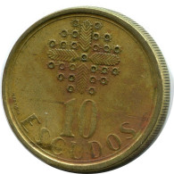 10 ESCUDOS 1988 PORTUGAL Münze #BA132.D.A - Portugal