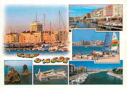 34 - Le Cap D'Agde - Multivues - Bateaux - Scènes De Plage - CPM - Voir Scans Recto-Verso - Agde