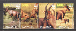 Tanzania 2006 Mi 4433-4436 In Strip MNH - WWF - ANTILOPE - Neufs