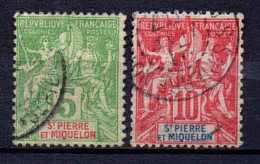 St Pierre Et Miquelon    - 1900 - Type Sage  - N° 72/73 - Oblit - Used - Used Stamps