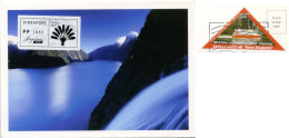 NEW ZEALAND MILFORD SOUND Mitre Peak Nice Stamp Whit Singapore Sticker - New Zealand