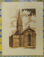 ST SAINT MALO LITHOGRAPHIE DE DANIEL DERVEAUX LA CATHEDRALE - Lithographies