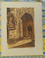 ST SAINT MALO LITHOGRAPHIE DE DANIEL DERVEAUX LA CATHEDRALE - Lithographies