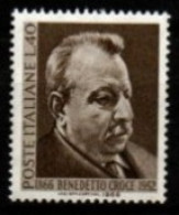 ITALIE     -   1966.   Y&T N° 943 *.    Le Philosophe Benedetto  CROCE - 1961-70: Ungebraucht