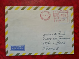 LETTRE BRESIL SAO PAULO MACHINE A  AFFRANCHIR POUR BARR - Covers & Documents