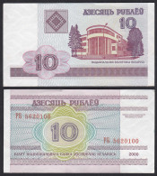 Weißrussland - Belarus 10 Rubel 2000 UNC (1) Pick 23   (30186 - Other - Europe