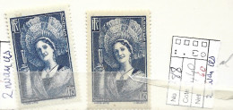 FRANCE N°388 1F75 BLEU FONCE CHAMPENOISE 2 NUANCES NEUF SANS CHARNIERE - Unused Stamps