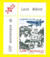 MONACO 2022 150th Anniversary Of The Birth Of Louis Bleriot - Set - Unused Stamps