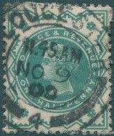 Great Britain 1900 SG213 ½d Blue-green QV #2 FU - Andere & Zonder Classificatie