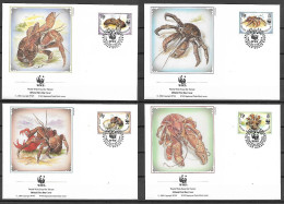 British Indian Ocean Territory 1993 Animals - Coconut Crab - WWF FDC - Schalentiere