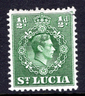 St Lucia 1938-48 KGVI Definitives - ½d Green - P.12½ - HM (SG 128a) - St.Lucia (...-1978)