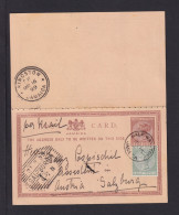 1899 - 1/2 P. Doppel-Ganzsache Mit 1/2 P. Zufrankiert Ab Half Way Tree Nach Salzburg - Jamaïque (...-1961)