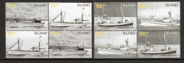 Ijsland Mi 1095,1097 Oude Vissersboten Type Do,de Vierblokken Postfris - Ungebraucht