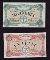 BB: (1914/1924) Chambre De Commerce D'Eure Et Loir (Dpt 28) Chartres,  Série De 2 Billets De 50c Et 1F D'avril1917 - Handelskammer