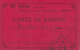 NICE(CASINO) CARTE DE SAISON - Monuments, édifices