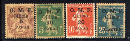 CILICIA, NO.'S 117, 119, 121 AND 122, MH - Unused Stamps
