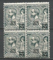 MONACO ANNEE 1924 BLOC DE 4 TP N°72  NEUFS** MNH TB COTE 20,00€ - Nuovi