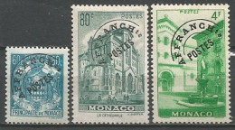 MONACO ANNEE 1943/1951 LOT DE 3 TP PREO N°1 à 3 NEUFS** MNH TB COTE 9,00 € - Precancels