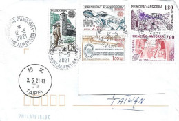 Letter From Andorra To Taipei. Taiwan,  Return To Sender.   2021 - Lettres & Documents