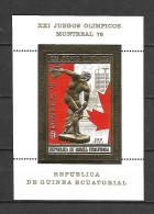 Equatorial Guinea 1976 Olympic Games MONTREAL GOLD MS #1 MNH - Guinée Equatoriale