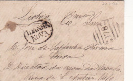 Portugal -Carta  Circulou  De Idanha A Nova Para Lisboa   27 -7 1875 - ...-1853 Prefilatelia