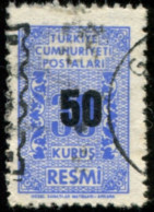 Pays : 489,1 (Turquie : République)  Yvert Et Tellier N° : S   80 (o) - Dienstzegels