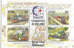 Ireland Mnh ** 1995 Train Sheet Singapore Stamp Fair - Blocks & Kleinbögen