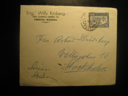 FUNCHAL 195? To Stockholm Sweden Cancel Cover Portuguese Area Madeira Portugal - Funchal