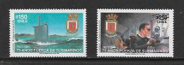 CHILI 1992 SOUS-MARINS YVERT N°1113/1114 NEUF MNH** - U-Boote