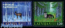 Latvia 2011 Europa, Forests 2v, Mint NH, History - Nature - Europa (cept) - Animals (others & Mixed) - Deer - Trees & .. - Rotary Club