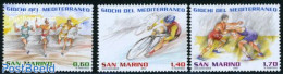 San Marino 2009 Mediterranean Games 3v, Mint NH, Sport - Athletics - Cycling - Sport (other And Mixed) - Unused Stamps