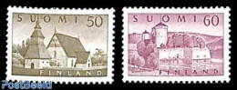 Finland 1957 Definitives 2v, Mint NH, Religion - Churches, Temples, Mosques, Synagogues - Art - Castles & Fortifications - Nuovi