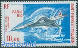 Saint Pierre And Miquelon 1976 Concorde 1v, Mint NH, Transport - Concorde - Aircraft & Aviation - Concorde