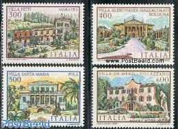 Italy 1985 Famous Villas 4v, Mint NH, Nature - Gardens - Art - Architecture - Other & Unclassified