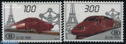 Belgium 1996 Thalys 2v, Mint NH, Transport - Railways - Ungebraucht