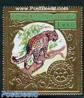 Central Africa 1982 Rotary, Leopard 1v Gold, Mint NH, Nature - Various - Animals (others & Mixed) - Cat Family - Rotary - Rotary Club