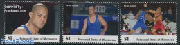 Micronesia 2014 Keitani Graham, Basketball 3v, Mint NH, Sport - Sport (other And Mixed) - Weightlifting - Haltérophilie