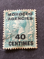 MOROCCO AGENCIES  SG 148 40c On 4d Grey Green - Zululand (1888-1902)