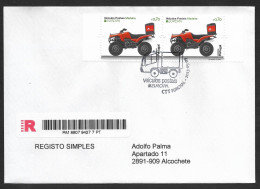 Portugal Madère Europa CEPT 2013 Voiture Poste Moto 4x4 Kawasaki KVF360 FDC Recommandée Madeira Postal Vehicles R FDC - 2013