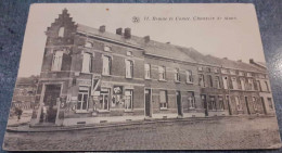 RARE - CPA  - BRAINE-LE-COMTE - La Chaussée De Mons - Le Magasin De Tabac Du Coin - Braine-le-Comte