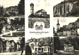 72090811 Scheibenberg Berghaus Turm Orgelpfeifen Basaltsaeulen Gasse Muehle Heim - Scheibenberg