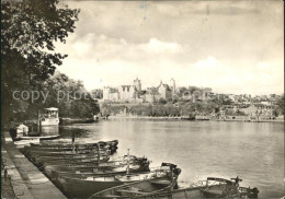 72085436 Bernburg Saale Uferpartie Am Fluss Blick Zum Schloss Bernburg - Bernburg (Saale)