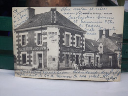 POSTCARD NOYERS HOTEL DE LA GARE CAFE DU PROGRES HOTEL AGENS GARAGE ECURIES  AK CPA - Noyers Sur Serein