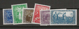 1941 MNH Norway Mi 259-64 Postfris** - Unused Stamps