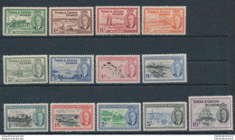 1950 TURKS AND CAICOS, N. 221/233 - 13 Valori - MLH* - Andere & Zonder Classificatie