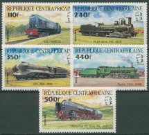 Zentralafrikanische Republik 1984 Eisenbahn Lokomotiven 1026/30 Postfrisch - Central African Republic