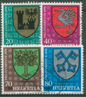 Schweiz 1978 Pro Juventute Wappen Gemeindewappen 1142/45 Gestempelt - Gebraucht