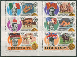 Liberia 1973 Olympische Sommerspiele München Gewinner 855/60 Ecken Postfrisch - Liberia