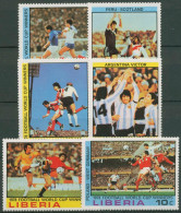 Liberia 1978 Fußball-WM Argentinien Mannschaften 1075/80 A Postfrisch - Liberia