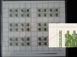 DDR Markenheftchenbogen 1990 Bauwerke Mit Plattenfehler MHB 20 L I Gestempelt - Carnets